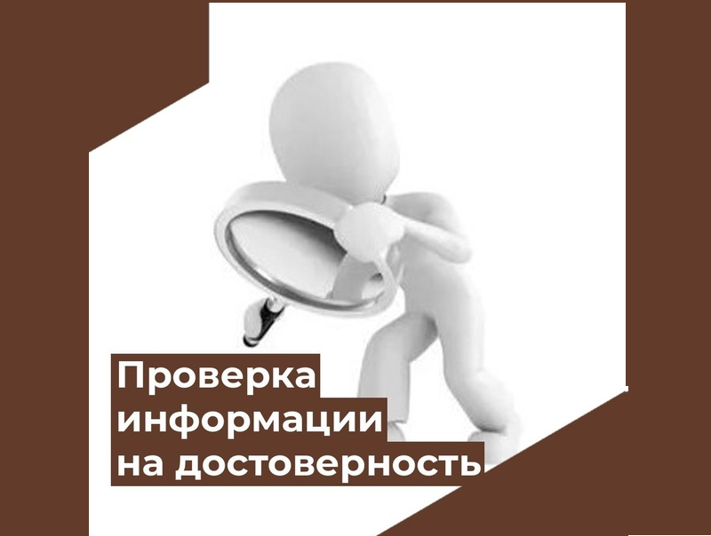 Проверка информации на предмет ее достоверности.